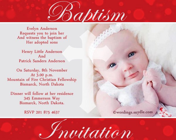 Sample Baptismal Invitations Inspirational Baptism Invitation Wording Samples Wordings and Messages