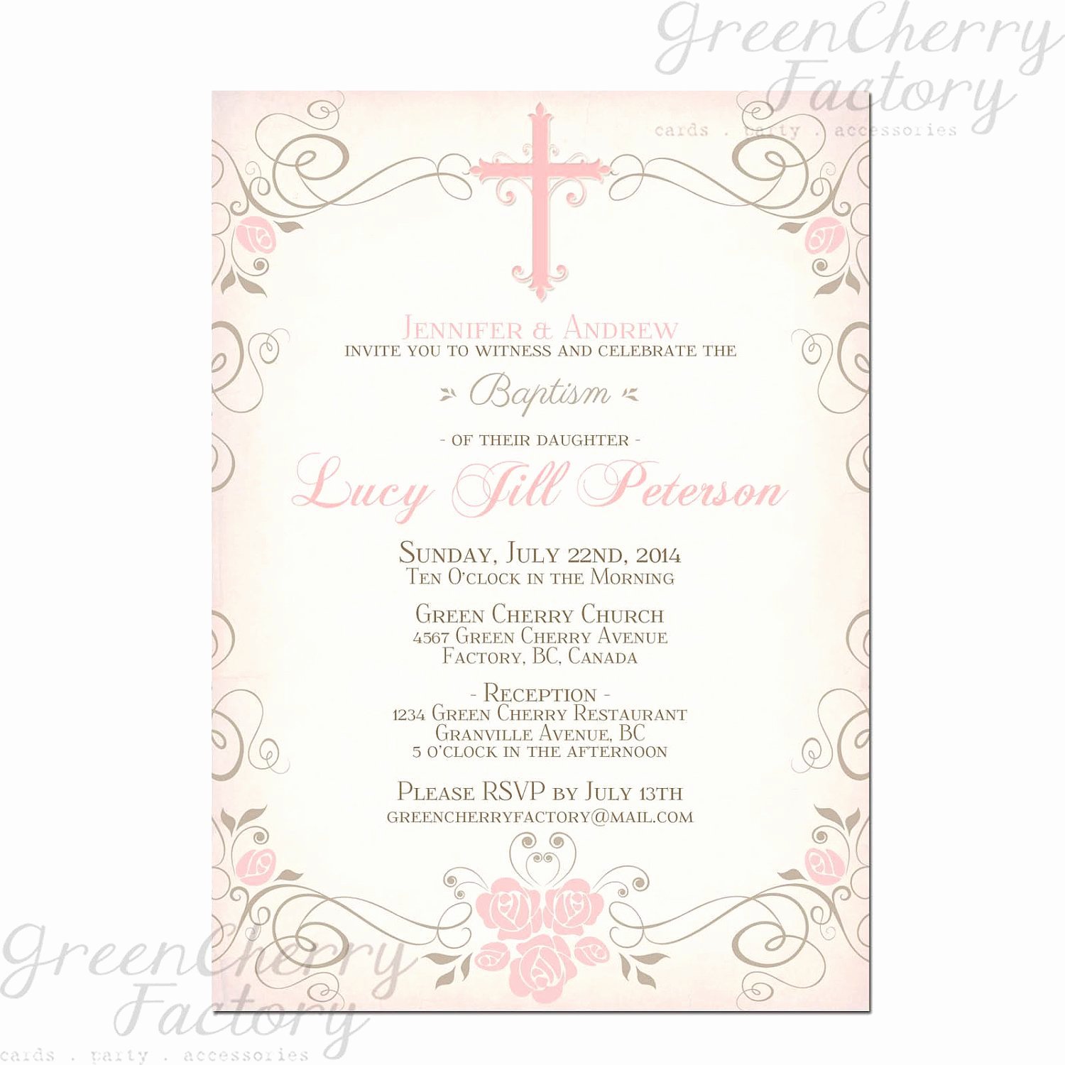 Sample Baptismal Invitations Luxury Baptism Invitation Wording Baptism Invitation Wording