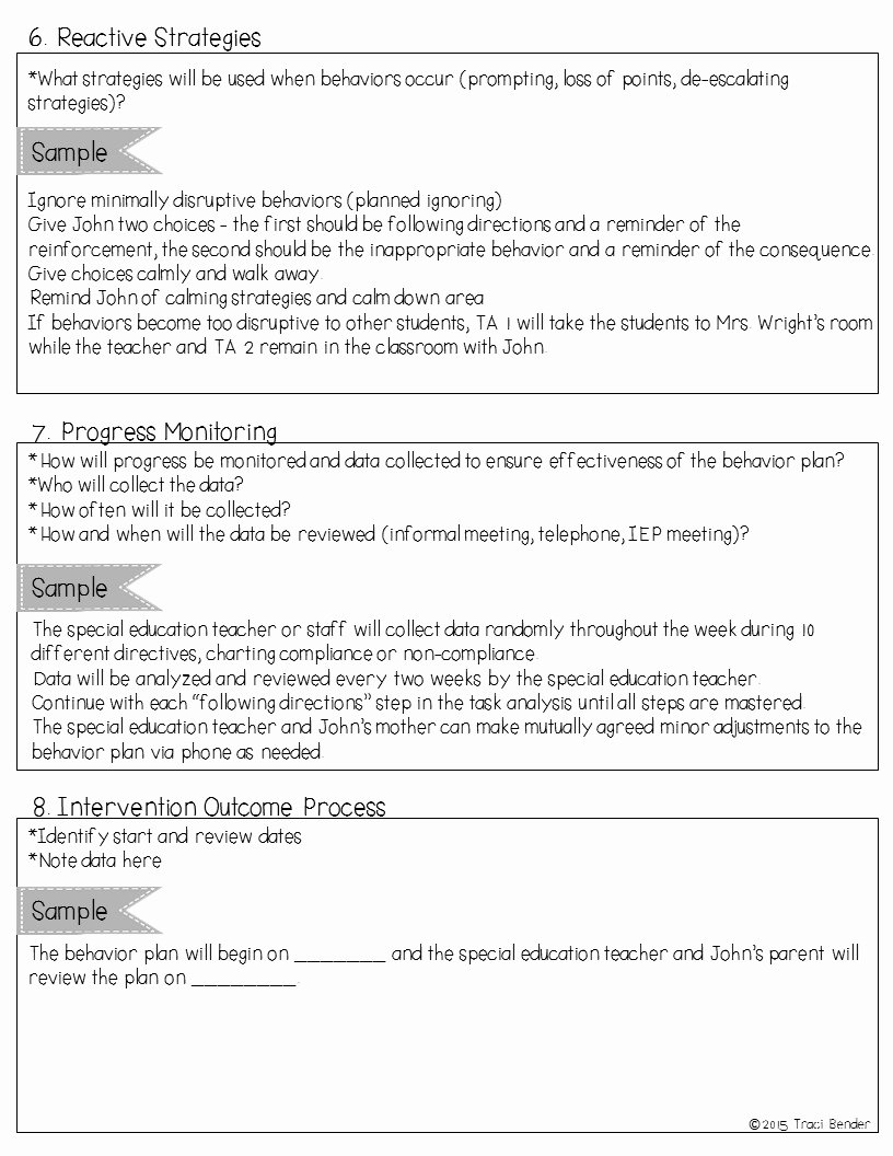 Sample Behavior Plan Beautiful the Bender Bunch Creating A Behavior Intervention Plan Bip