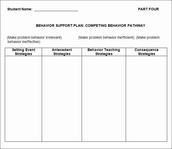 Sample Behavior Plan Fresh Behavior Plan Template 3 Free Word Pdf Documents