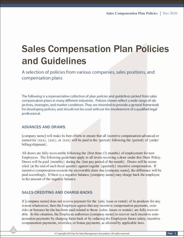 Sample Bonus Plan Document Beautiful 9 Sales Mission Policy Samples &amp; Templates