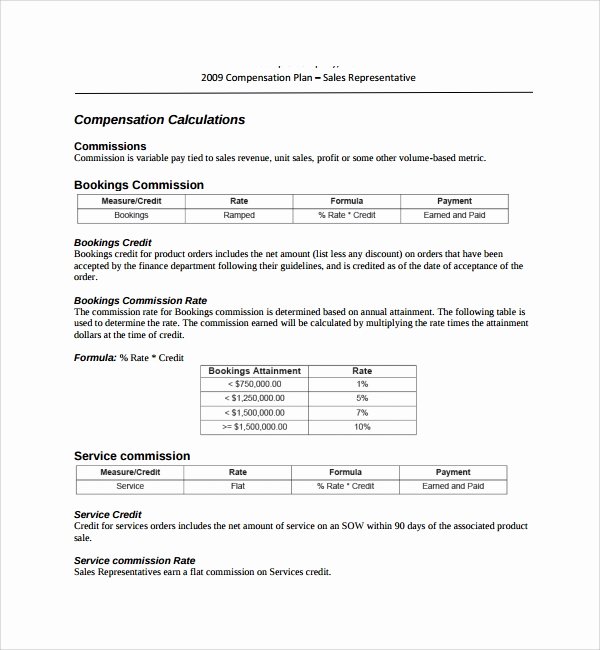 Sample Bonus Plan Document New 9 Mission Plan Templates