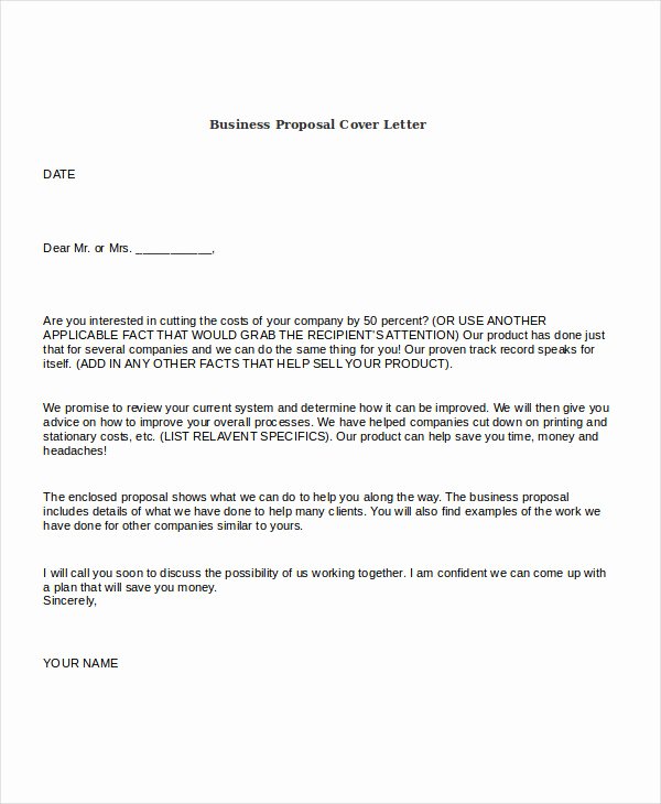 Sample Business Proposal Letter for Partnership Elegant 26 Business Proposal Letter Examples Pdf Doc