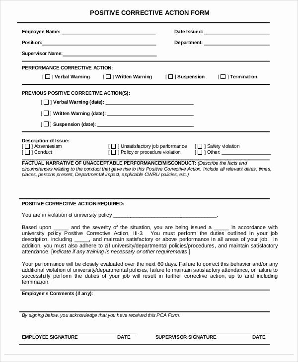 Sample Capa form Luxury 38 Sample Action forms In Pdf