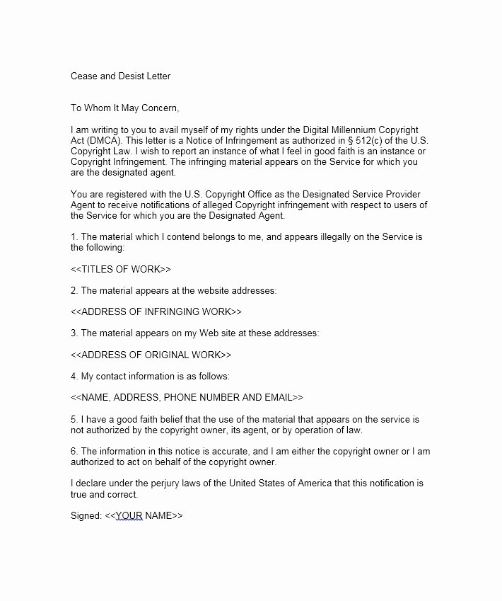 Sample Cease and Desist Letter to former Employee Fresh 30 Cease and Desist Letter Templates [free] Template Lab