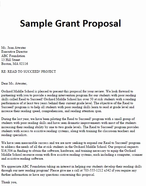 Sample Cover Letter for Grant Proposal Beautiful Business Proposal Letter November 2012