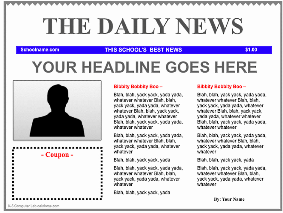 Sample Current event Paper Fresh 3 Good Ipad Newspaper Templates for Teachers