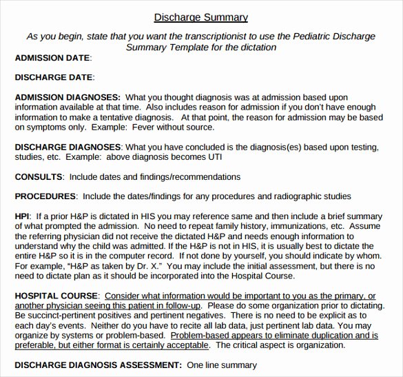 Sample Discharge Summary Awesome Sample Discharge Summary 13 Documents In Word Pdf