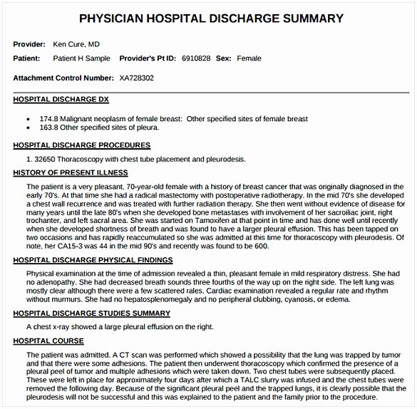 Sample Discharge Summary Best Of Discharge Summary Template