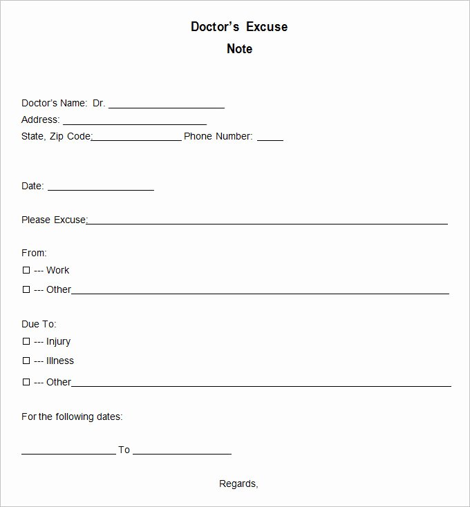 Sample Doctors Excuse Lovely 9 Doctor Excuse Templates Pdf Doc