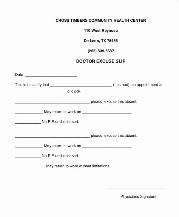 Sample Doctors Excuse Unique 36 Doctors Note Samples Pdf Word Pages