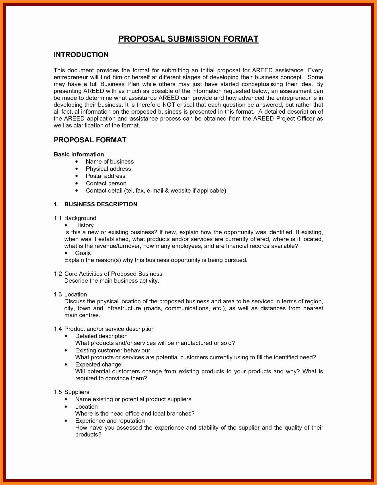 Sample Email for Proposal Submission Beautiful 5 Business Proposal format Template