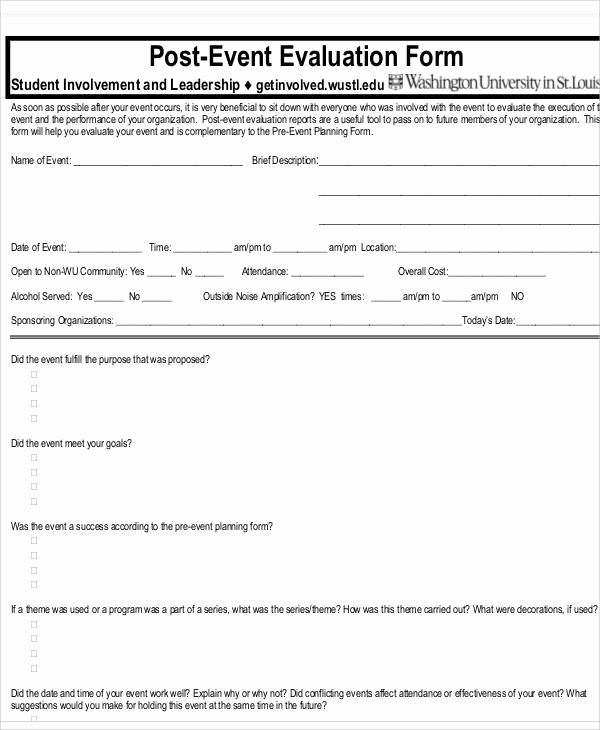 Sample event Evaluation form Lovely 16 event Evaluation form In Doc – event