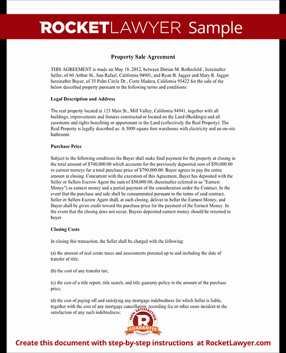 Sample Home Buyout Agreement New Real Estate Contract and Purchase Agreement