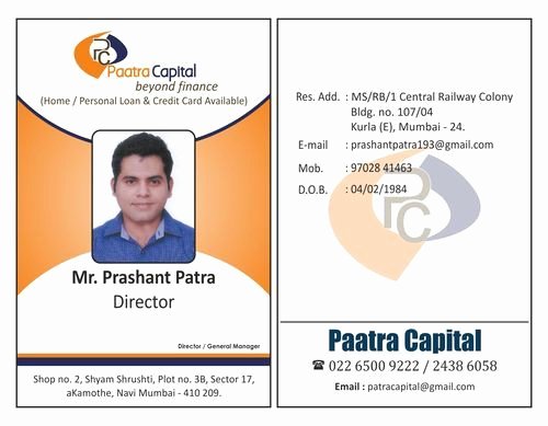 Sample Identity Card Elegant Employee Id Card at Rs 35 Piece