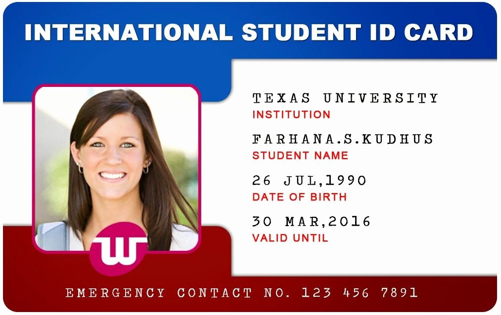 Sample Identity Card Inspirational Beautiful Student Id Card Templates Desin and Sample Word