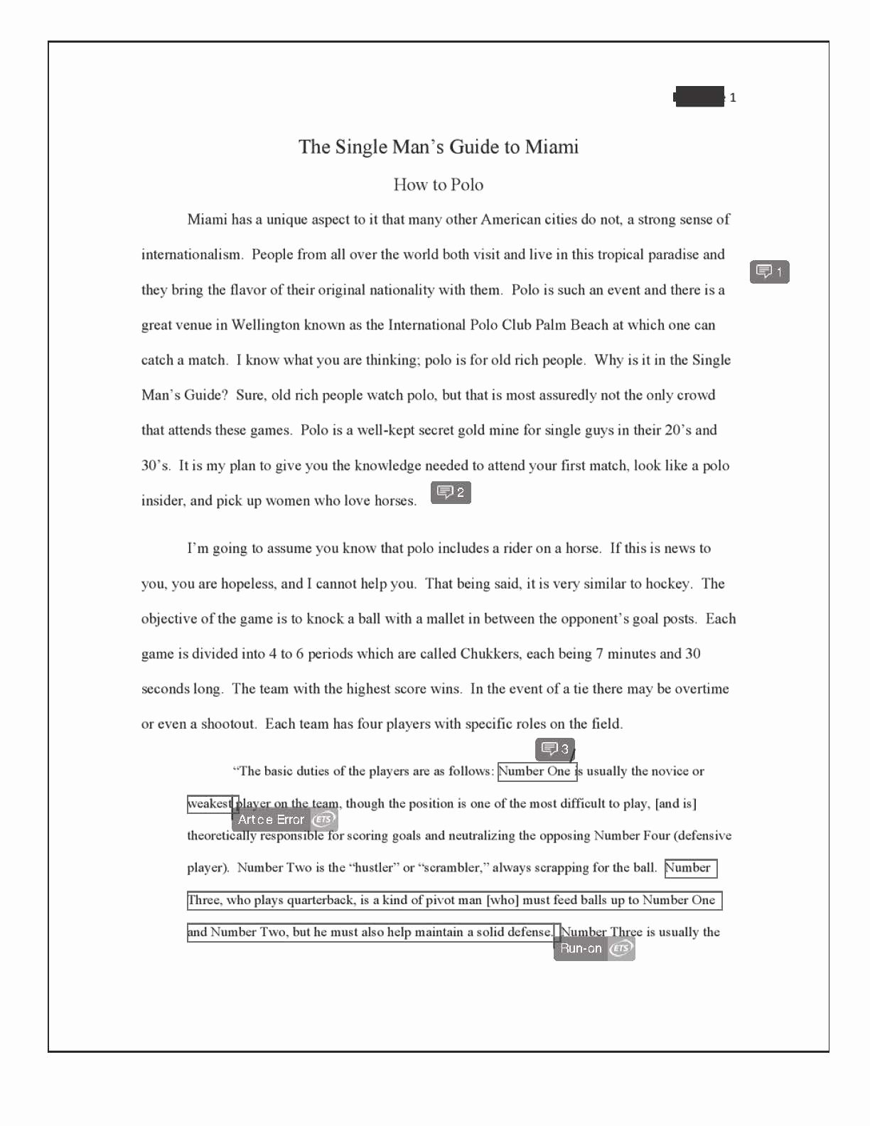 Sample Informational Essay 5th Grade Lovely the Single Man’s Guide to Miami How to Polo