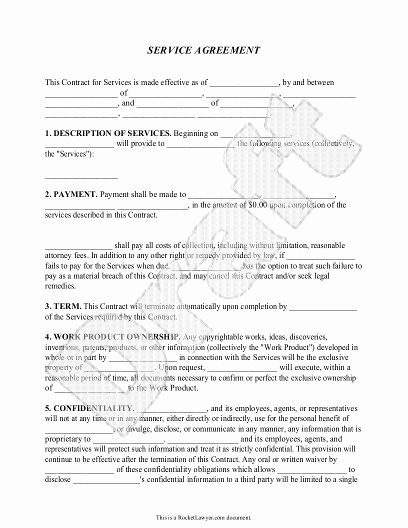 Sample Janitorial Contract Fresh Service Agreement Contract Template with Sample