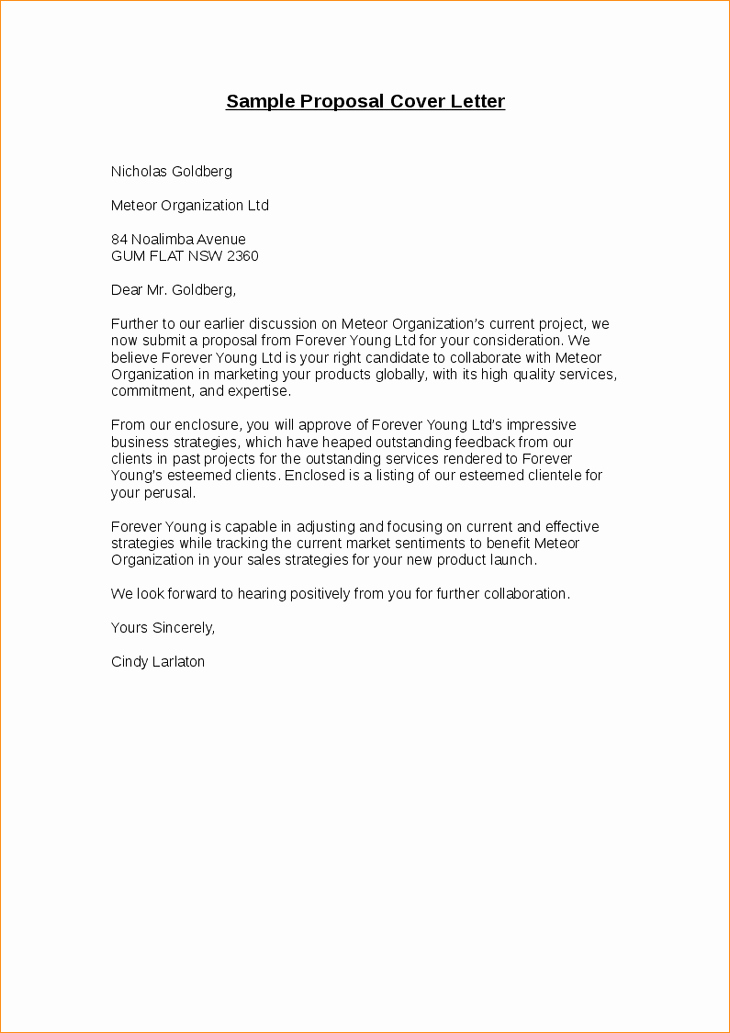 Sample Letter Of Collaboration Project New Sample Cover Letter for Project Report Submission