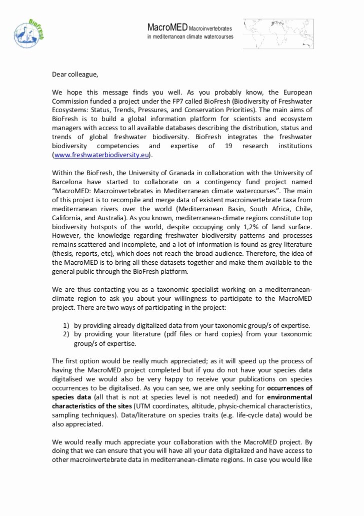 Sample Letter Of Collaboration Proposal Awesome Collaboration Letter Taxonomist