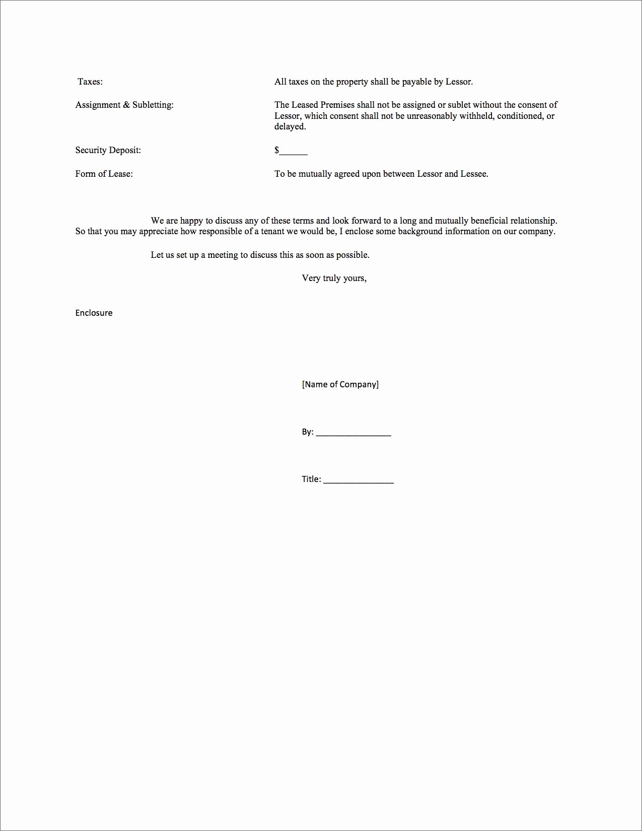Sample Letter Of Intent to Lease Unique How to Negotiate the Best Fice Lease for Your Startup