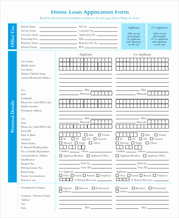 Sample Loan Application form Lovely 74 Sample Application forms In Pdf