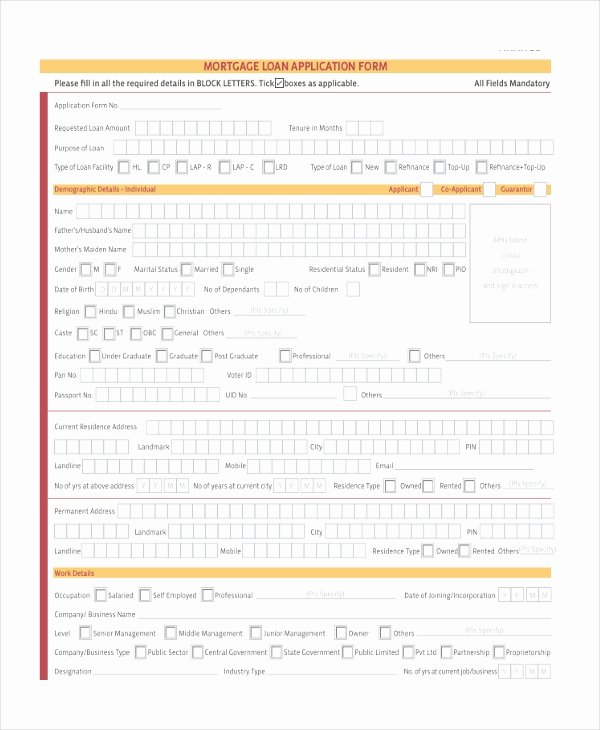 Sample Loan Application form Lovely 9 Sample Loan Application forms Sample Example format