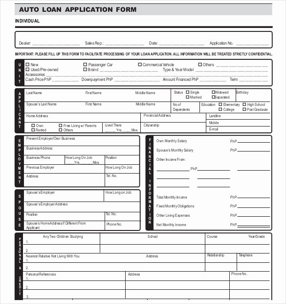 Sample Loan Application form Luxury 15 Loan Application Templates – Free Sample Example