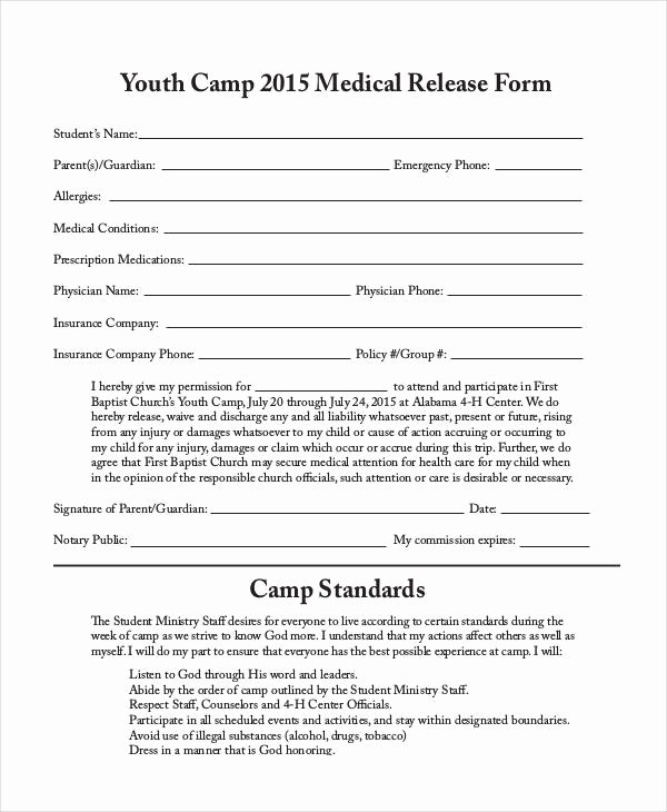 Sample Medical Release forms New 33 Medical Release forms In Pdf