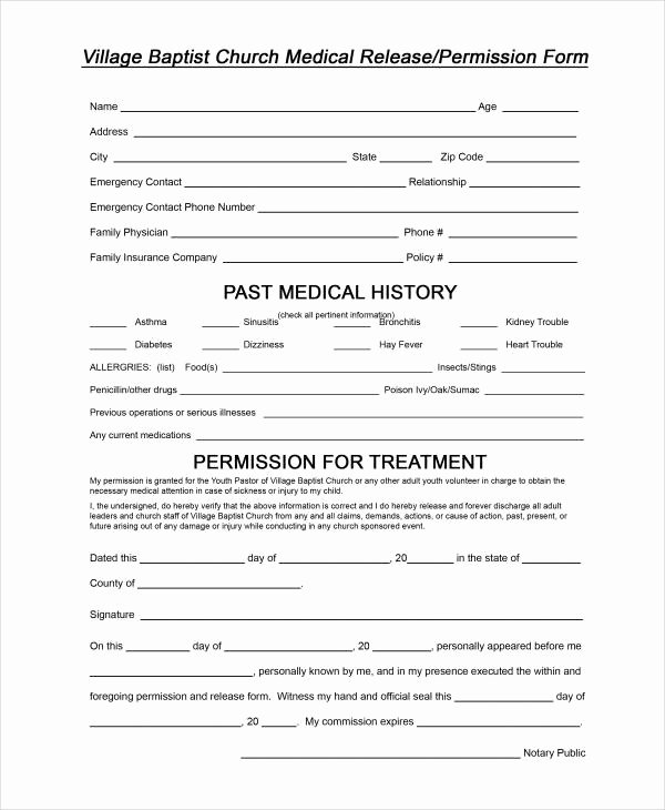 Sample Medical Release forms Unique 33 Medical Release forms In Pdf