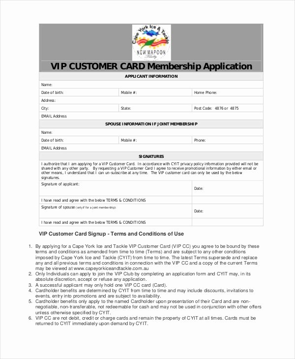 Sample Membership Application Fresh 12 Sample Membership Application forms