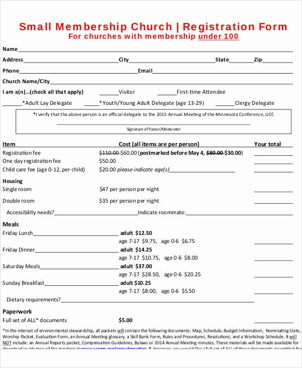 Sample Membership Application Fresh Registration forms In Pdf