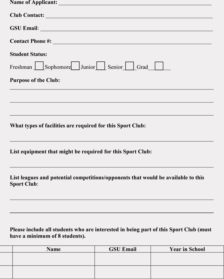 Sample Membership Application Lovely Club Membership Application Registration form Templates