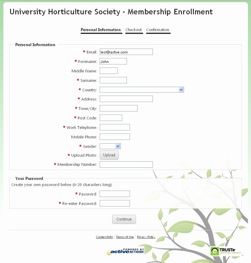 Sample Membership Application New Sample Membership form Create An Line Membership form