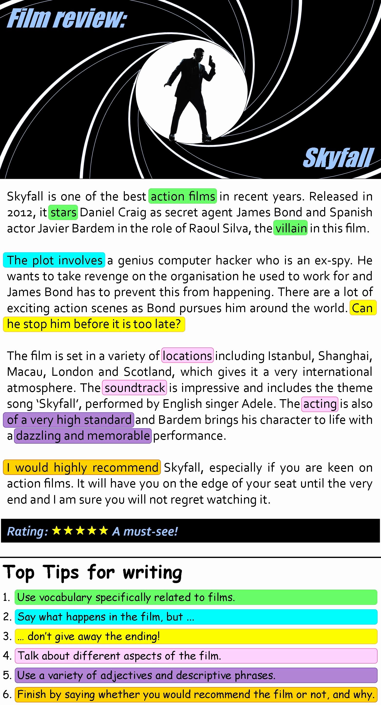 Sample Movie Review Essay Unique Skyfall Film Review