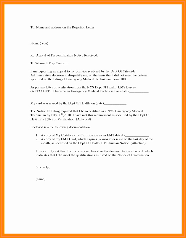 Sample Of Appeal Letter for Disqualification Best Of 5 Sample Appeal Letter to Department Of Labor