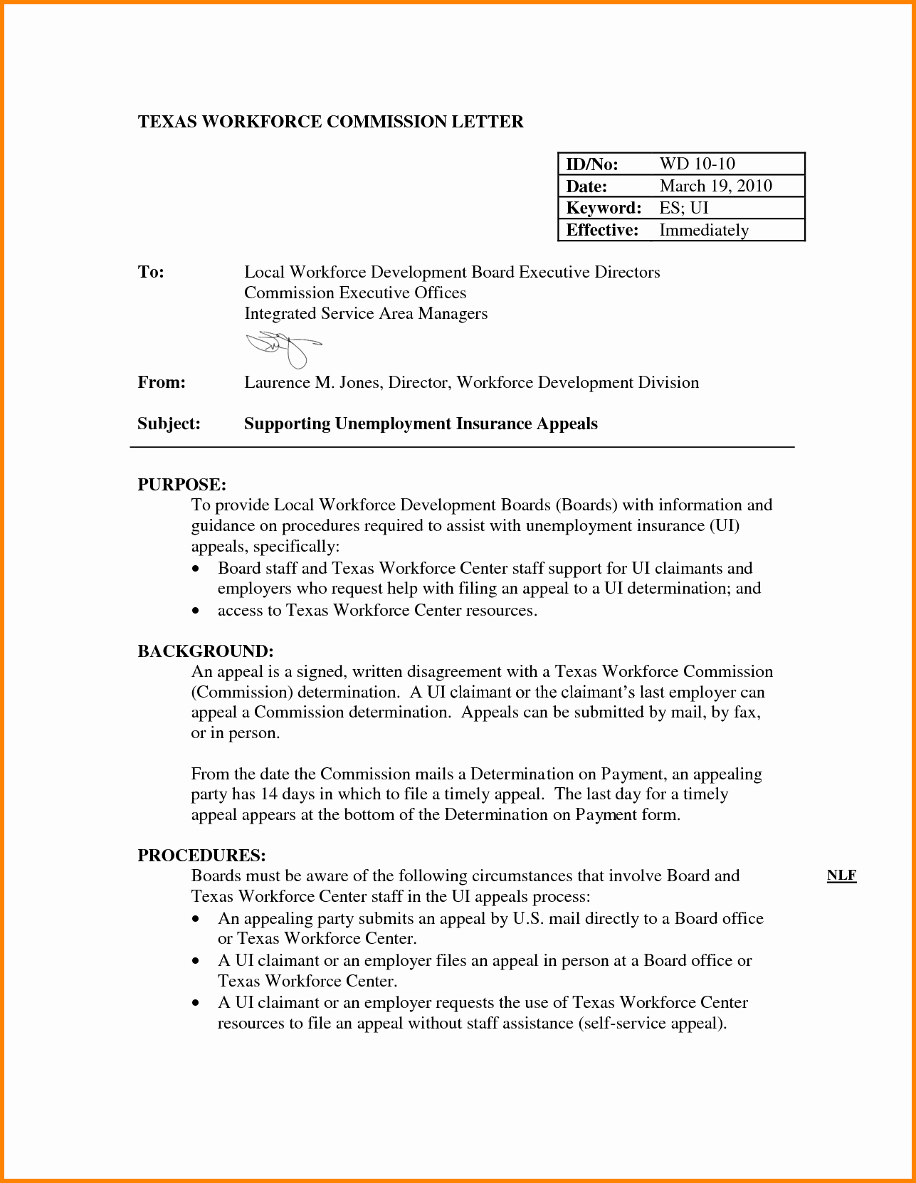 Sample Of Appeal Letter for Disqualification Unique 7 Unemployment Letter Sample