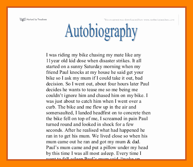 Sample Of Biographical Essay Best Of 8 Example Of Authobiography