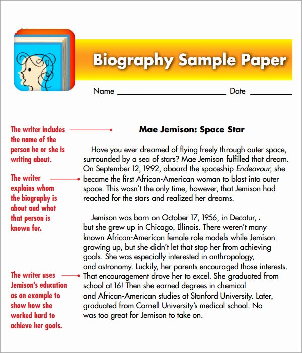 Sample Of Biographical Essay Luxury Biography Template 10 Download Documents In Pdf