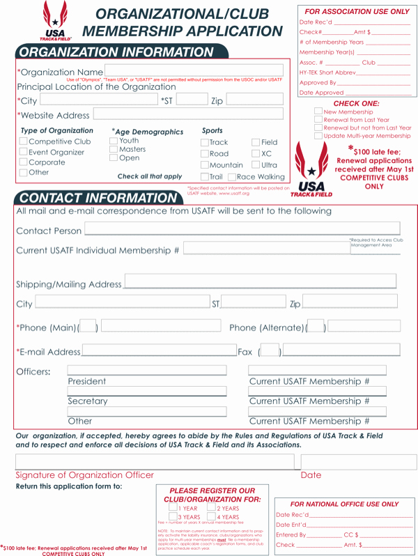Sample Of Membership form for An organization Best Of Download organizational Club Membership Application Sample