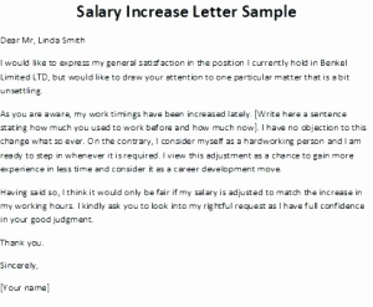 Sample Pay Increase Letter to Employee Awesome 12 Salary Raise Letters