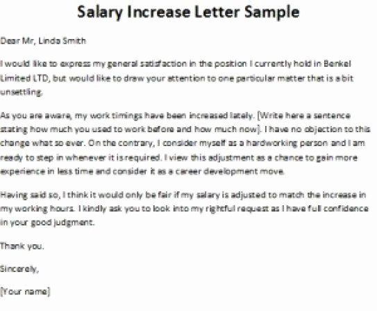 Sample Pay Increase Letter to Employee New 8 Salary Increase Templates Excel Pdf formats