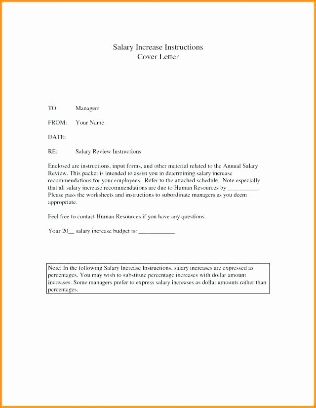 Sample Pay Increase Letter to Employee Unique 15 Pay Raise Sample Letters