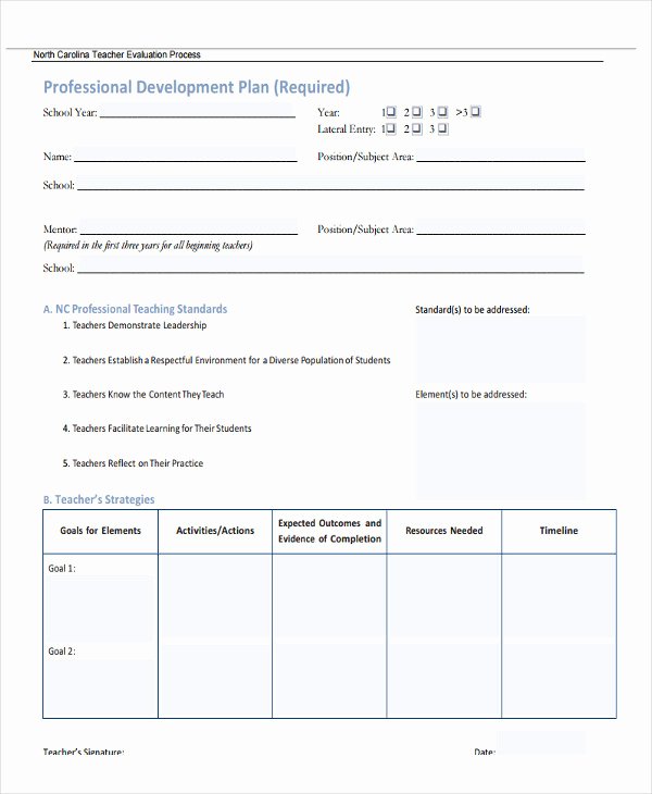 Sample Professional Development Plan Awesome 27 Development Plan Templates Pdf Word