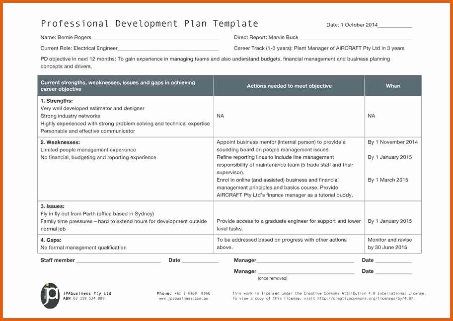 Sample Professional Development Plan Awesome 6 7 Career Plan Template