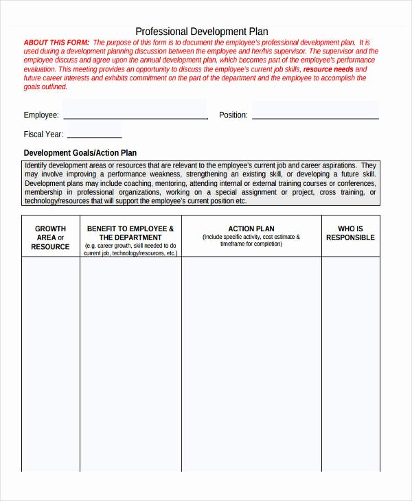 Sample Professional Development Plan Beautiful 26 Development Plan Templates Pdf Word