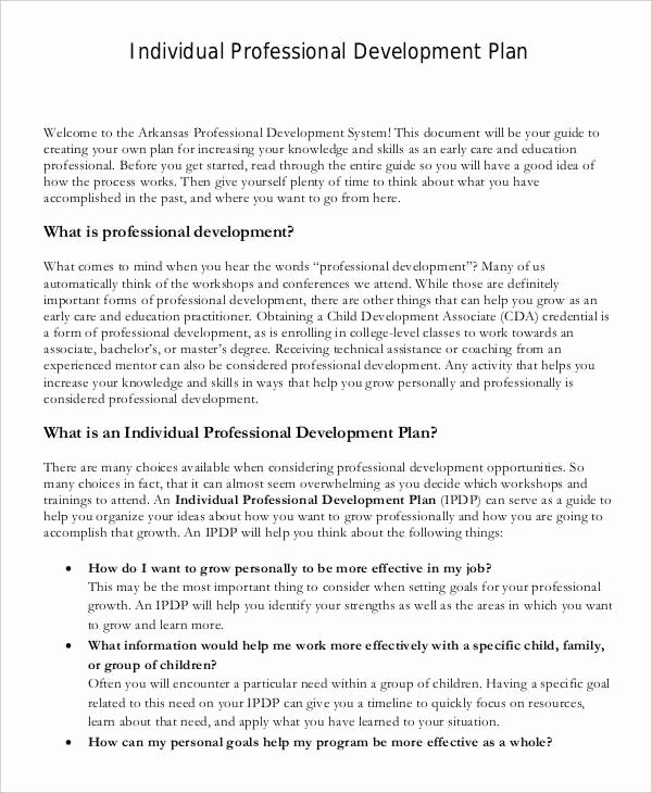 Sample Professional Development Plan Luxury 39 Development Plan Samples Pdf Word