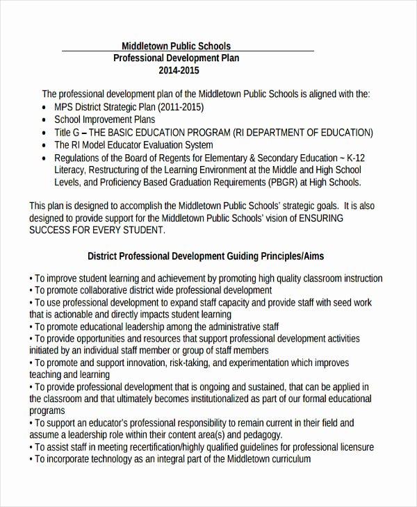 Sample Professional Development Plan Luxury 58 Development Plan Examples &amp; Samples Pdf Word Pages