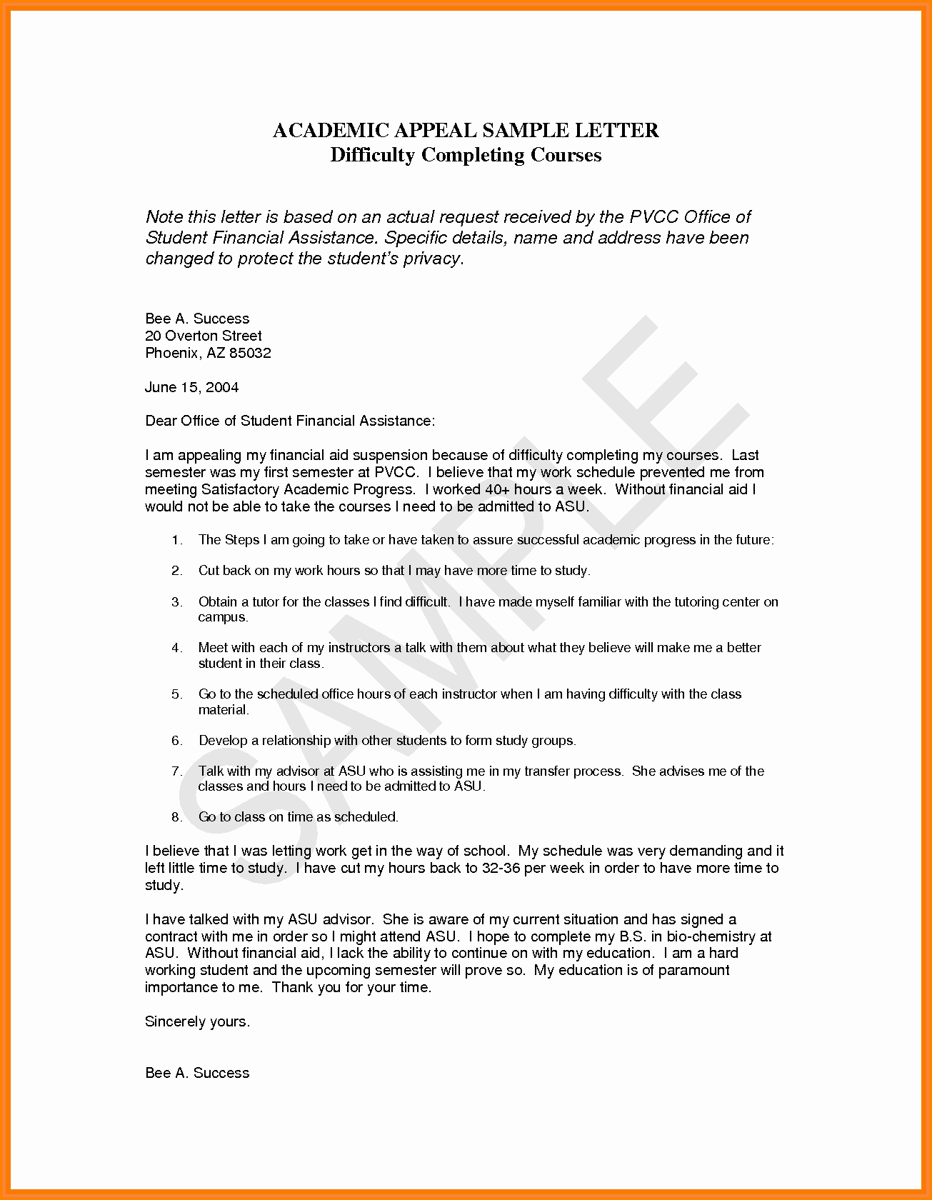 Sample Sap Appeal Letter Fresh 13 Financial Aid Appeal Essay Examples