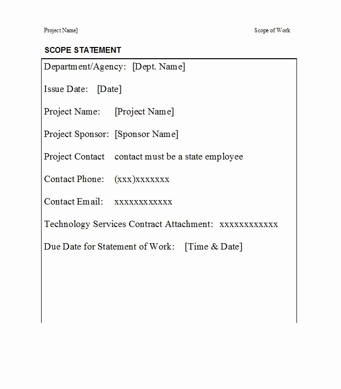 Sample Scopes Of Work Best Of 30 Ready to Use Scope Of Work Templates &amp; Examples Free